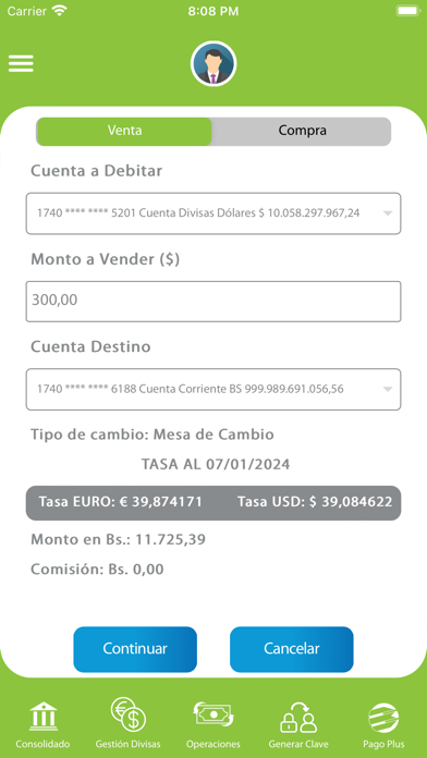 Banplus Móvil Screenshot