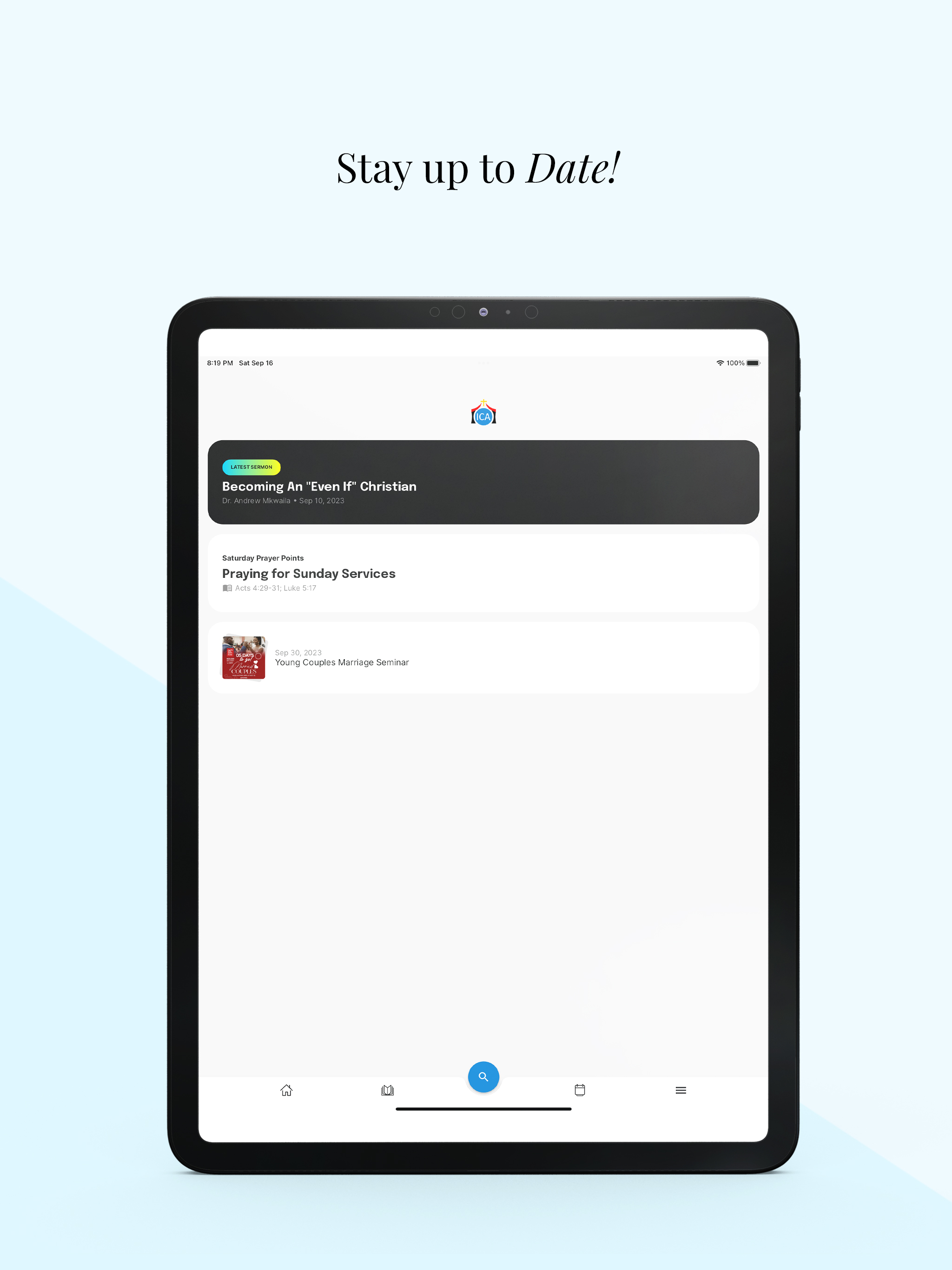 ICA APP: Online Church Portal