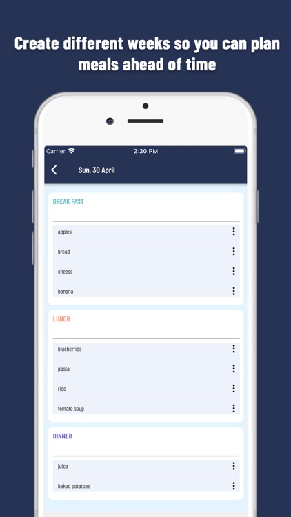 Grocery: Weekly Meal Planner