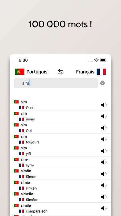 Screenshot #3 pour Dictionnaire Portugais