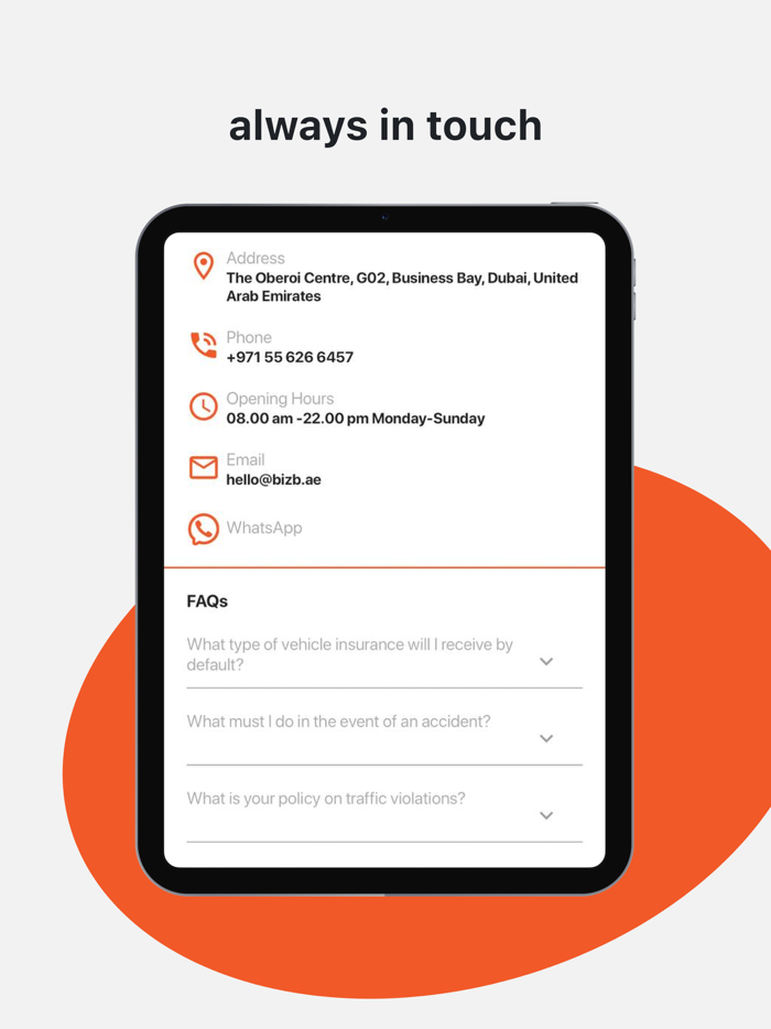 BizB Car Rentals in Dubai