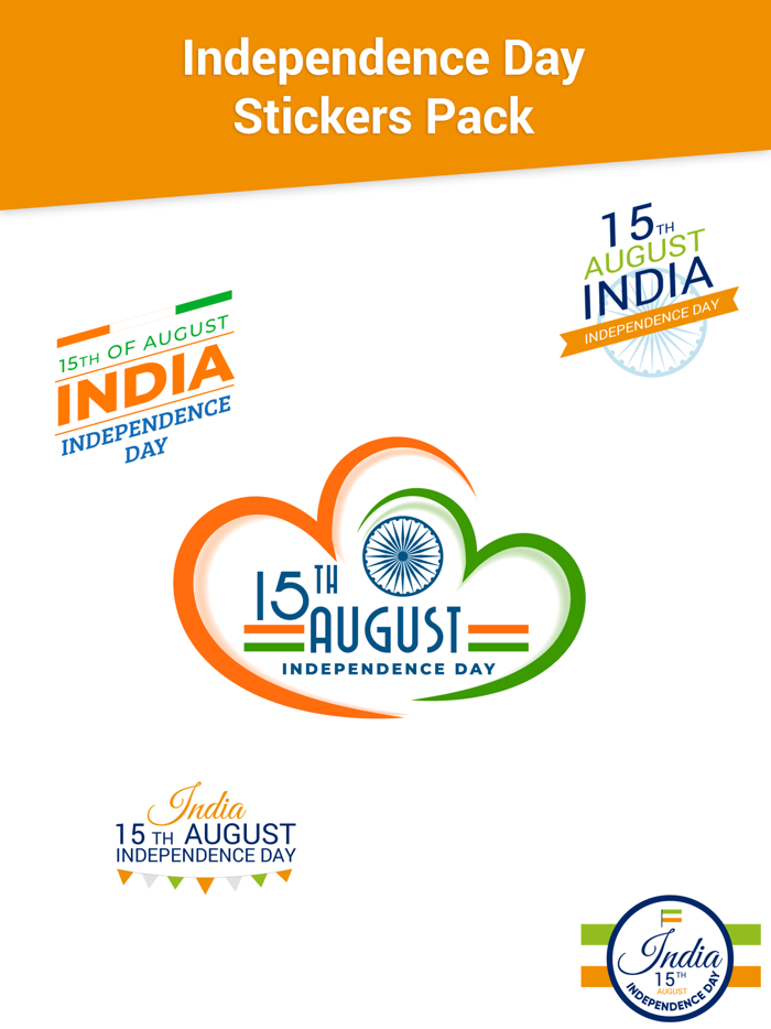 Independence Day Sticker 15Aug