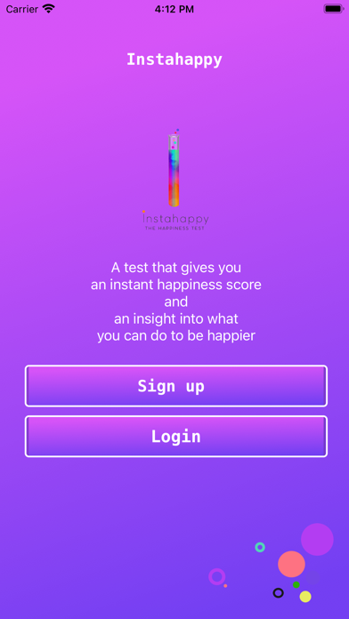 Screenshot #1 pour Instahappy The Happiness Test