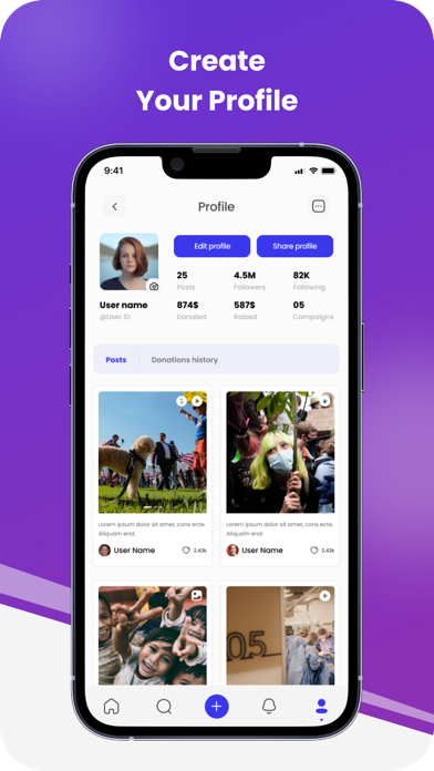 PloomSocial: Fundraising Screenshot