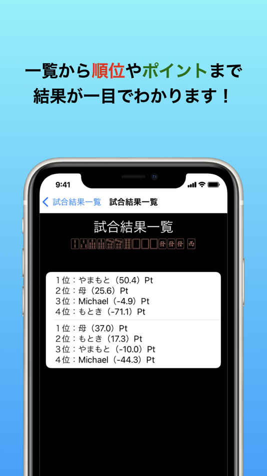 #5. 4Player-Mahjong Record (iOS) 由: kouten motoki