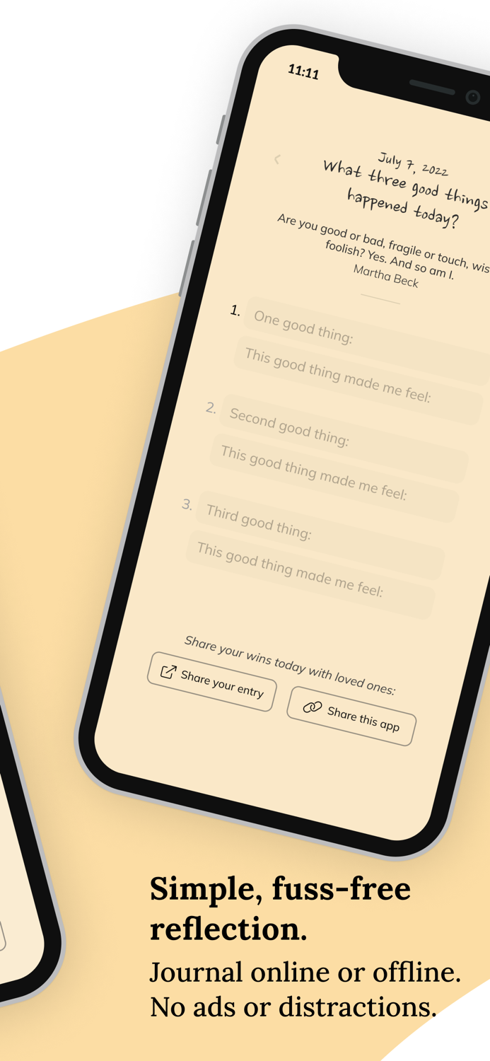 3 Good Things self care diary