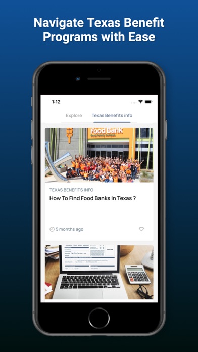 Texas Benefits Food Stamp Info Screenshot