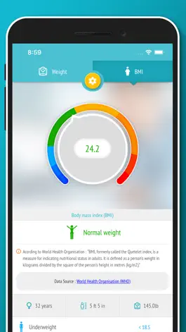 Game screenshot Weight loss tracker - BMI apk