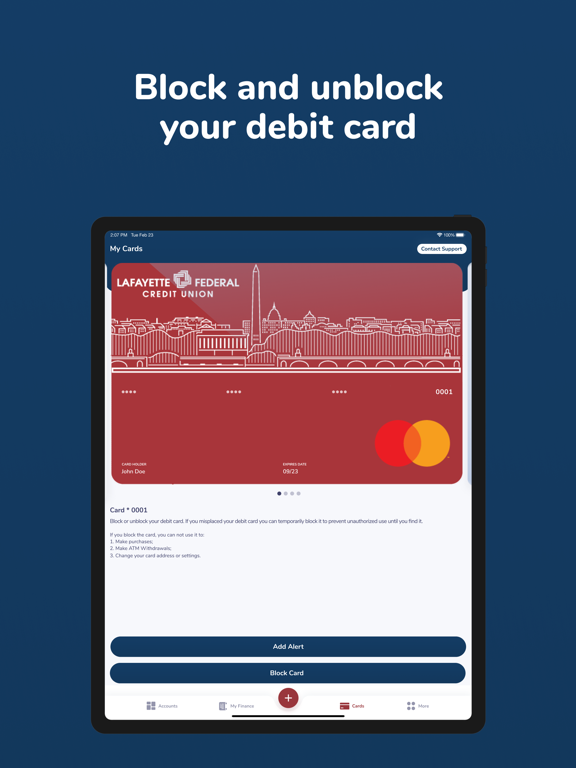 Lafayette Federal Credit Union iPad screenshot 3 - Finance app