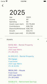 Projections:Retirement Planner screenshot