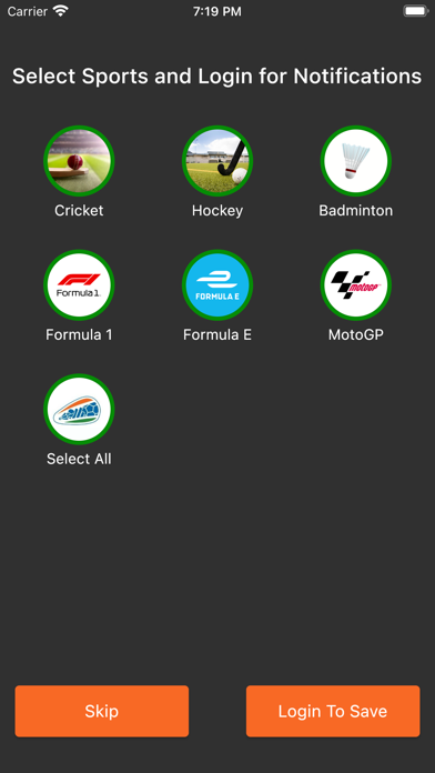 Scoretab-India Sports Calendar Screenshot