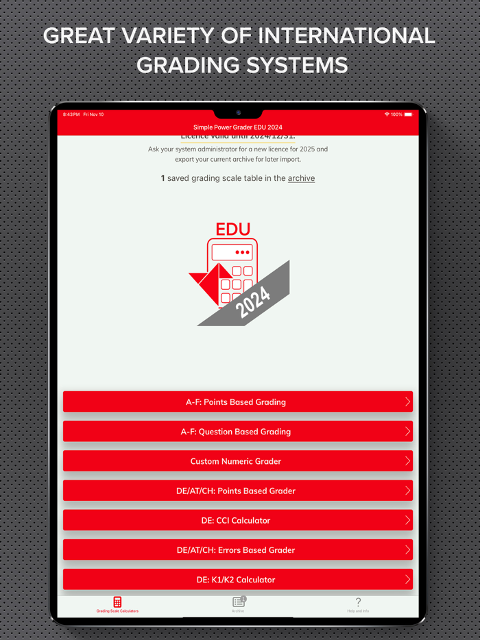 Notenschlüsselrechner EDU 2024