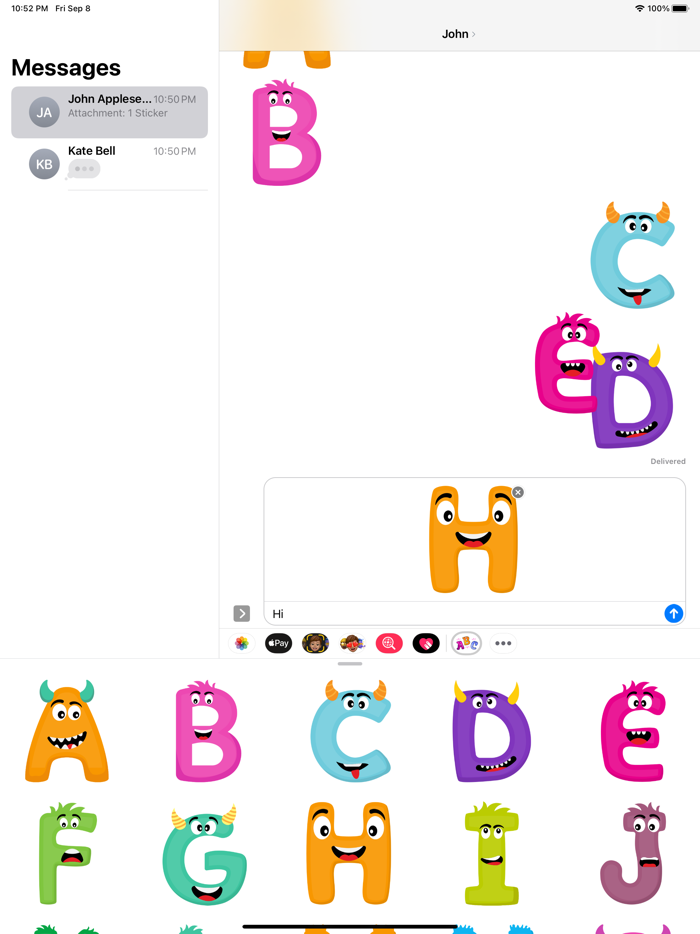 ABC 123 Funny Stickers HD