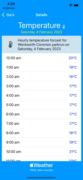 Game screenshot Parkrun Forecast hack