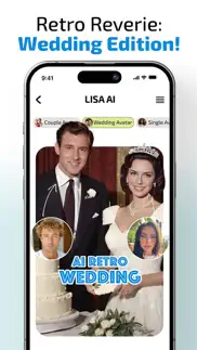lisa ai: retro wedding avatar iphone screenshot 1