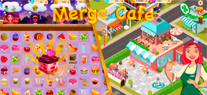 Merge Cafe Chef Cooking Game