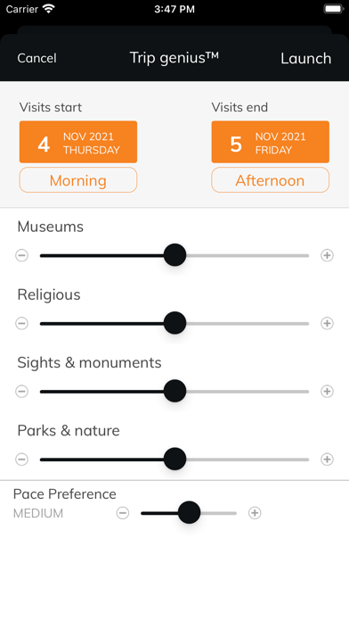 GeoStar Trip - My itinerary Screenshot