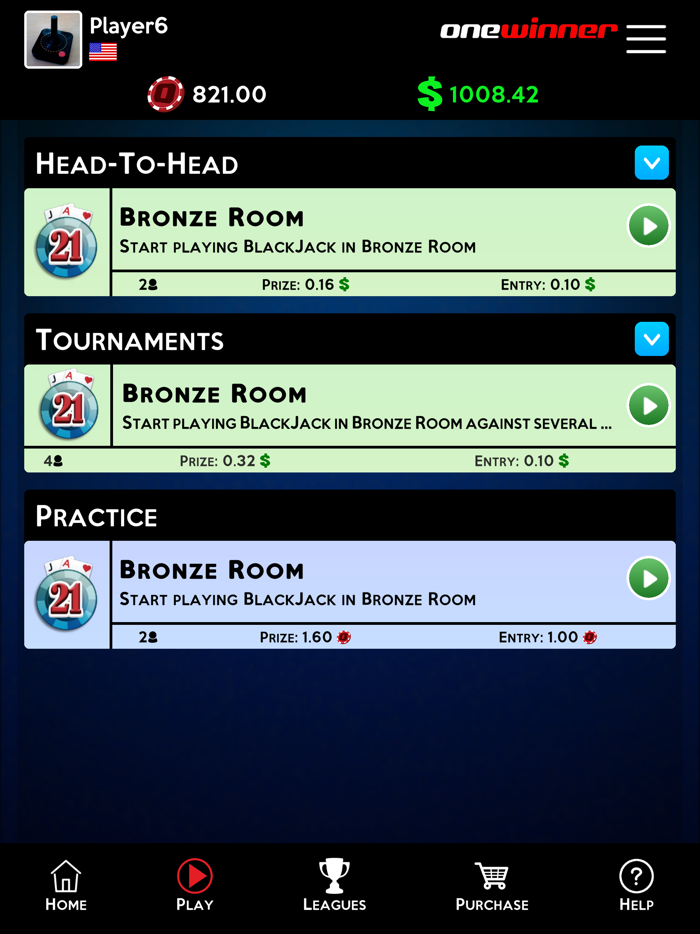 OneWinners BlackJack