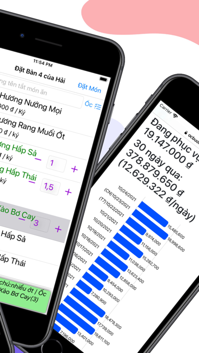 Đặt món Screenshot