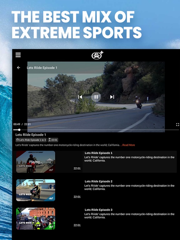 Extreme+ TV iPad screenshot 4 - Sports app