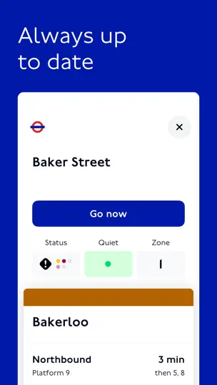 Capture d'écran de TfL Go: Live Tube, Bus & Rail sur iPhone 6