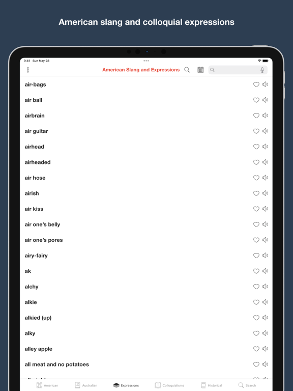 American and Australian Slang iPad screenshot 5 - Reference app