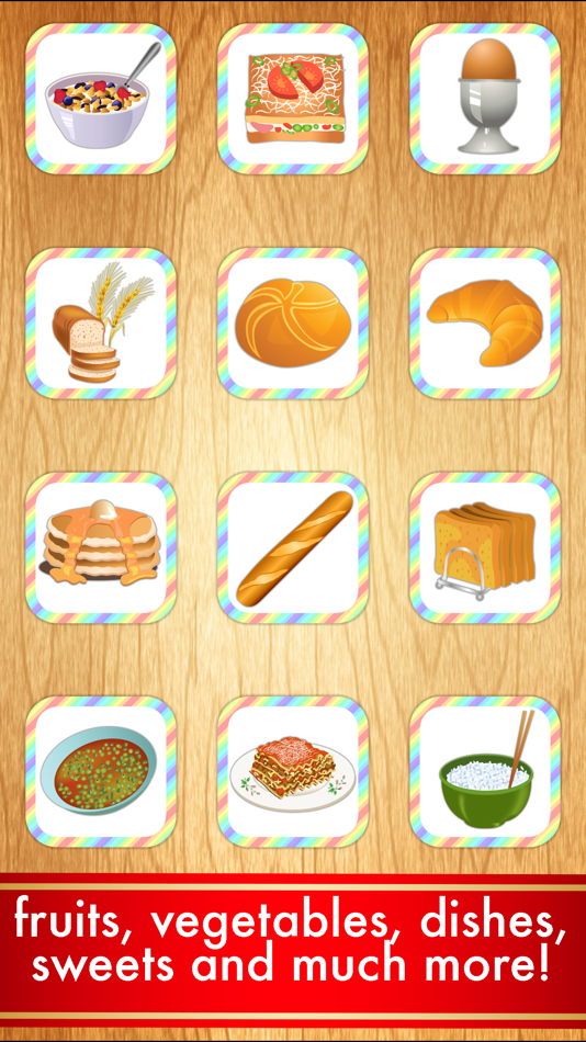 #4. First Words Food Flashcards (iOS) 来自: Internet Designs