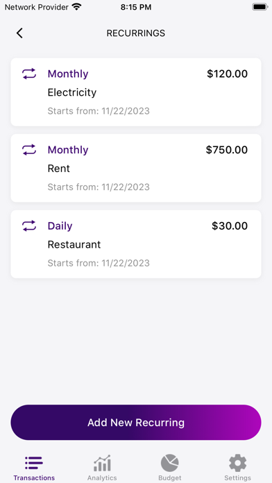 Checkbook: Budget & Expenses Screenshot