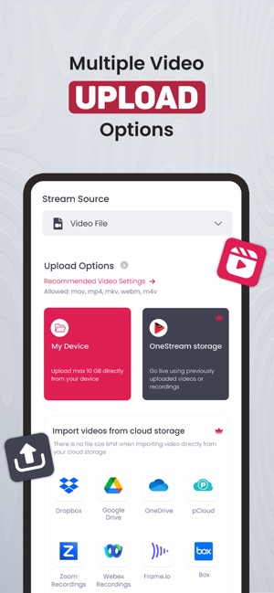 Multistream Real-time & Recorded Videos Seamlessly - OneStream Live