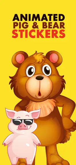 Game screenshot Animated Pig & Bear Stickers mod apk