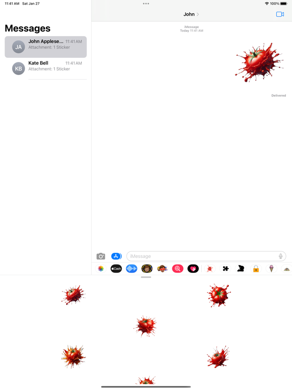 Screenshot #6 pour Tomato Splat Stickers