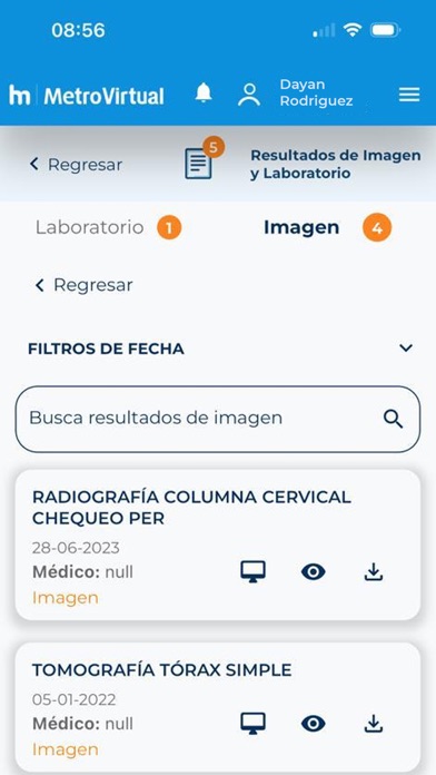 MetroVirtual Pacientes Screenshot