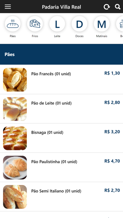 Padaria Villa Real Screenshot