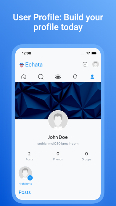 Echata - Social Network Screenshot