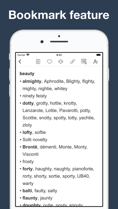 English Rhyme Dictionary Screenshot