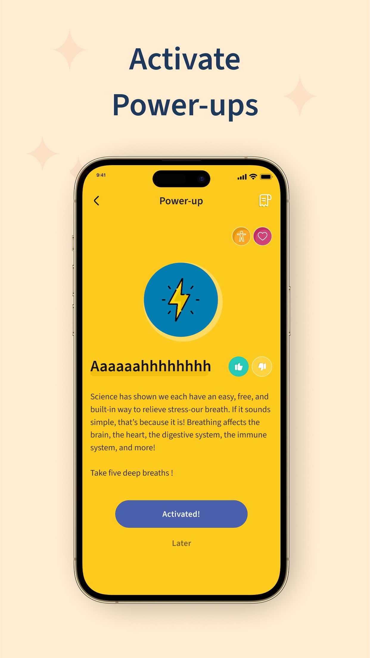 Screenshot do app SuperBetter: Mental Health