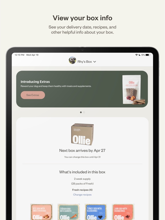 Dog food delivery app online