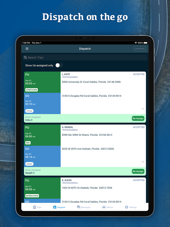 WellRyde Driver iPad screenshot 4 - Business app