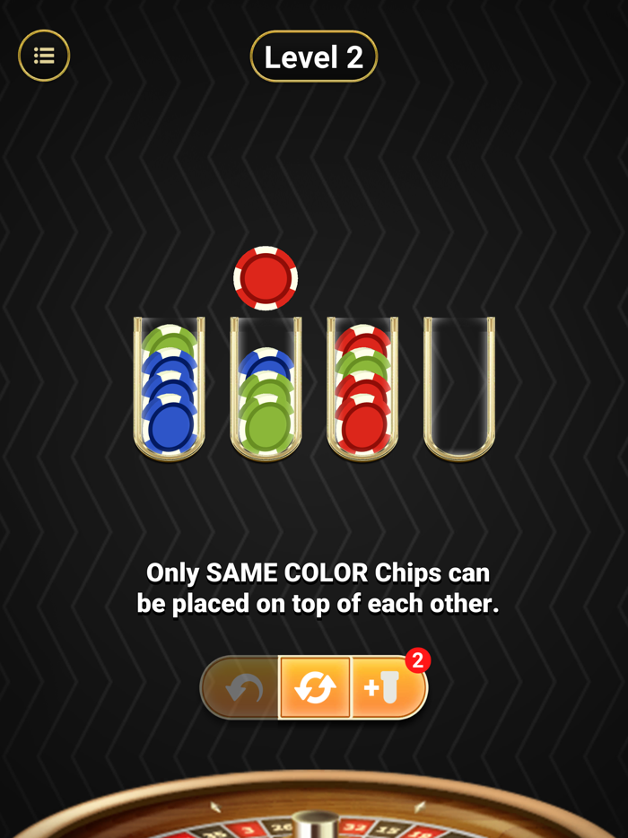 Poker Chip Sort Puzzle