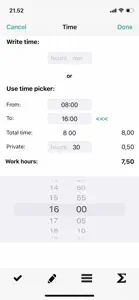 Time Recording - Entry screenshot #2 for iPhone