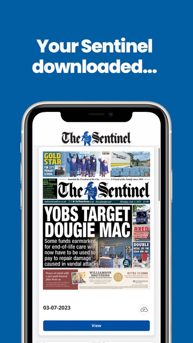 Stoke Sentinel Newspaper Screenshot