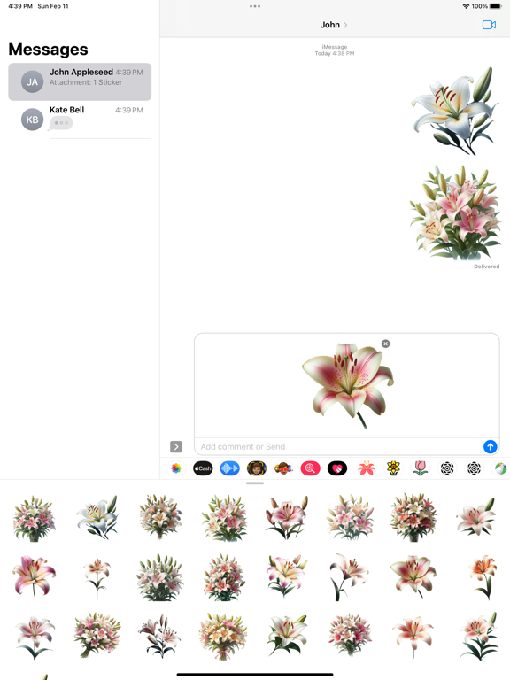 Screenshot #6 pour Lily Stickers