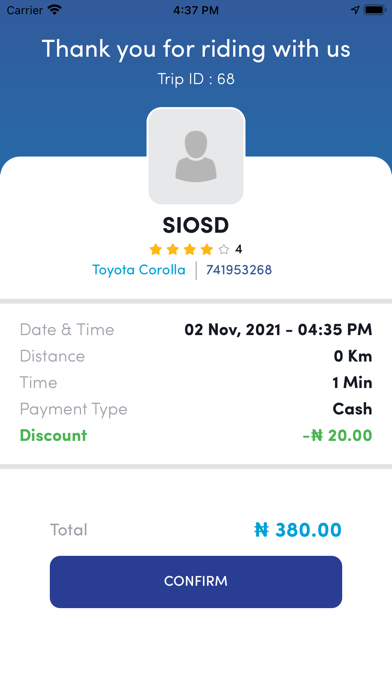 PayRide Cars Screenshot