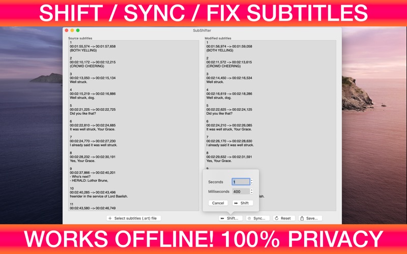 Screenshot #1 pour SubShifter: Sync sous-titres