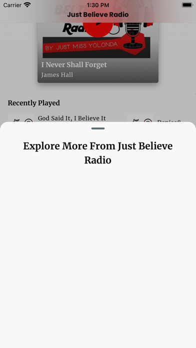 Just Believe Radio Screenshot