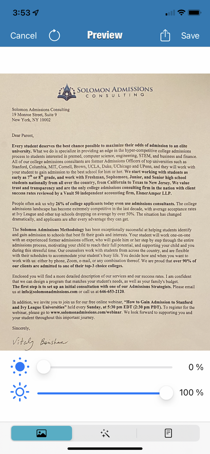 MyScan3 capture and share PDF