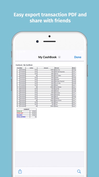 Digital Cashbook: Manage Money Screenshot