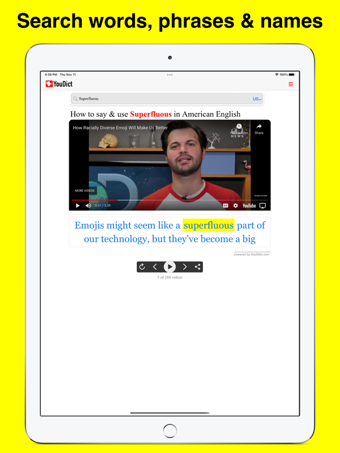 YouDict - YouTube Dictionary