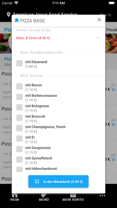 American Joyce Food Service Screenshot