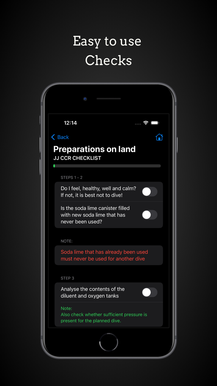 The JJ CCR Checklist Diving